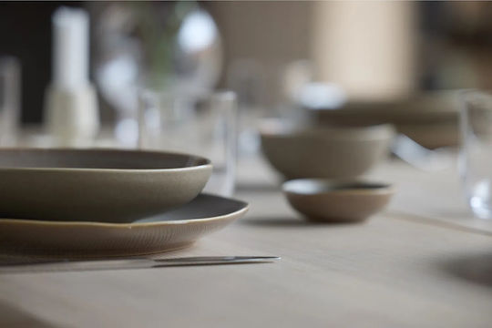 Villa Collection Shoku Πιάτο Ρηχό Κεραμικό Καφέ με Διάμετρο 27cm