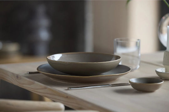 Villa Collection Shoku Πιάτο Ρηχό Κεραμικό Καφέ με Διάμετρο 27cm