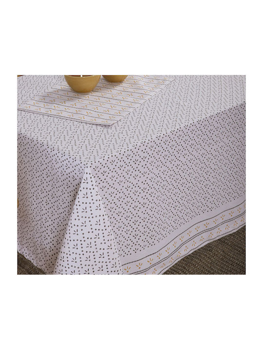 Nef-Nef Homeware Tablecloth Ishmar Ecru/Black 140x180cm