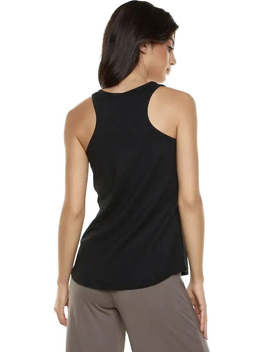 Women's Cotton Sleeveless Black Blouse