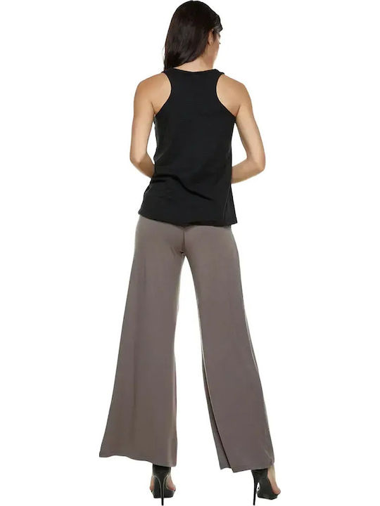 Women's Cotton Sleeveless Black Blouse