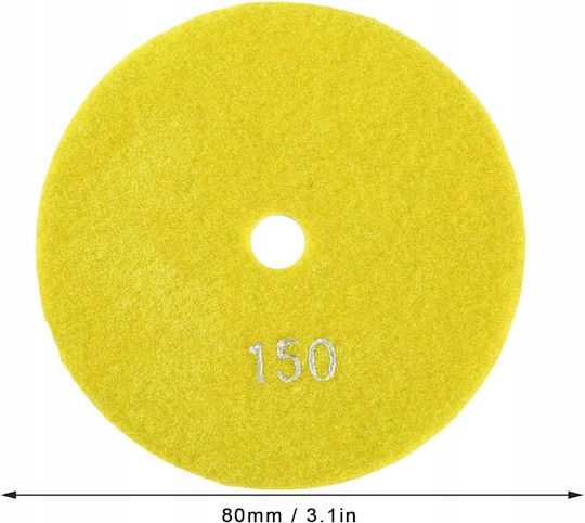 Set 10 Discuri Diamantate De Șlefuire Și Lustruire Zola 80 Mm Diametru Granulație 150 Prindere Velcro Plăci Piatra Ceramică Marmură Țiglă Acoperiș Teracotă Utilizare Uscată Și Umedă Galbene