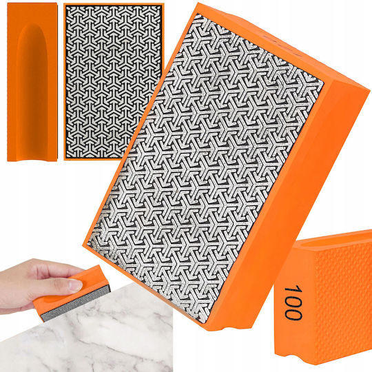 Abrasive Sponge Zola Grit 100 Sanding Hard Materials Orange
