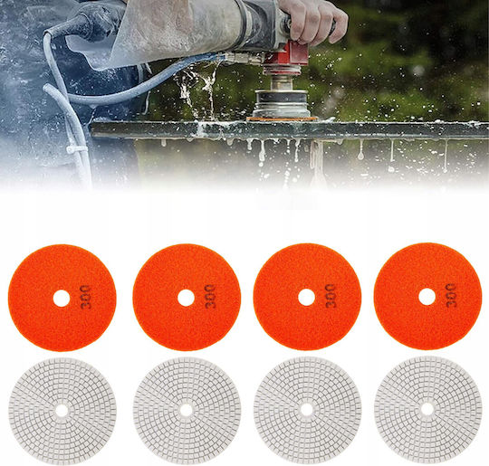 Set 10 Discuri De Șlefuire Diamantate Polizare Șlefuire Zola 80 Mm Diametru 300 Granulație Prindere Velcro Plăci Piatră Ceramică Marmură Plăci Acoperiș Teracotă Utilizare Uscată Umidă Porto