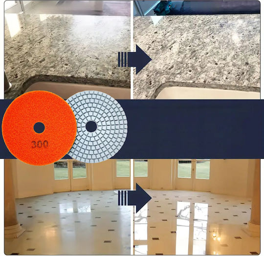 Set 10 Discuri De Șlefuire Diamantate Polizare Șlefuire Zola 80 Mm Diametru 300 Granulație Prindere Velcro Plăci Piatră Ceramică Marmură Plăci Acoperiș Teracotă Utilizare Uscată Umidă Porto
