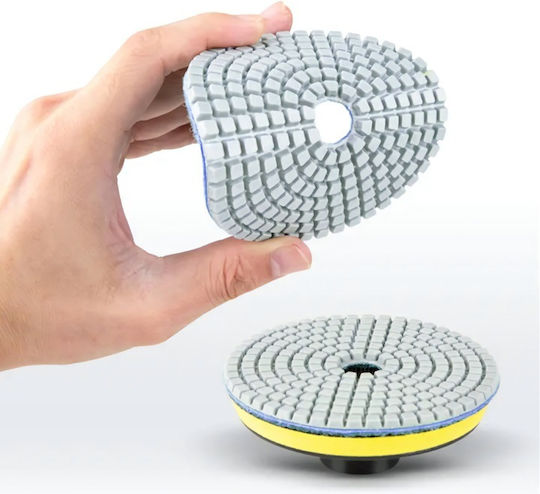 Set 7 Discuri Diamantate De Șlefuire Și Lustruire Mănuși Zola Granulații 50-3000 Diametru 100 Mm 12000 Rpm Adaptor Velcro Adaptor M12
