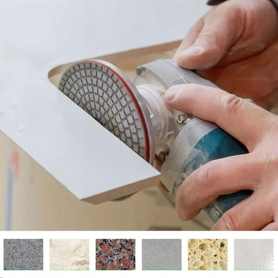 Set 10 Discuri De Șlefuire Diamantate Polizare Șlefuire Zola 80 Mm Diametru 300 Granulație Prindere Velcro Plăci Piatră Ceramică Marmură Plăci Acoperiș Teracotă Utilizare Uscată Umidă Porto