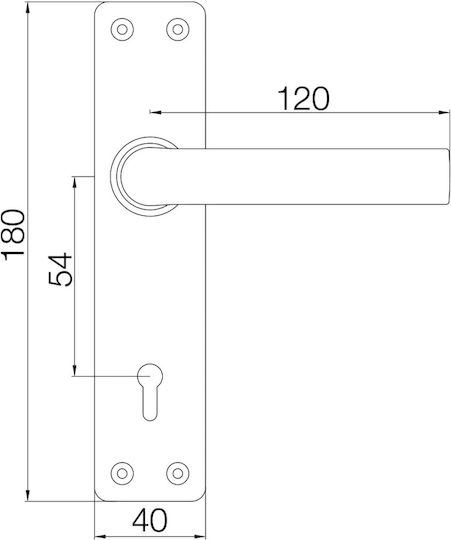Package Lock Cylinder Y 54 Gold Ext 5522