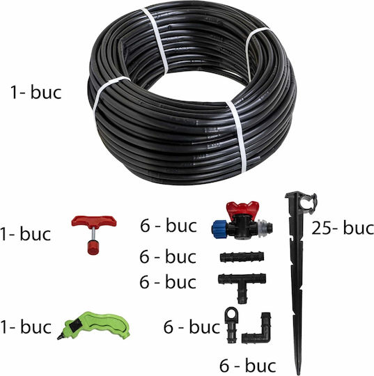 Irrigation Set + Drip Hose 16mm Distance Between Drippers 30 Cm 4l/h Roll 100m Set 30053