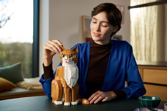 LEGO Ideas Pisică Portocalie pentru 18+ Ani 1755 Bucăți