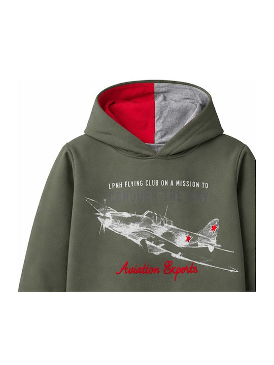 Kinder Sweatshirt mit Kapuze Grün