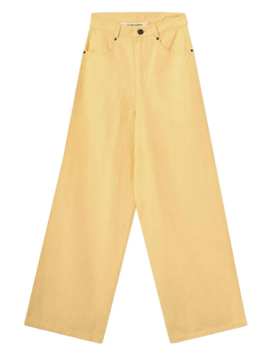 High Rise Women's Jean Pants Yellow