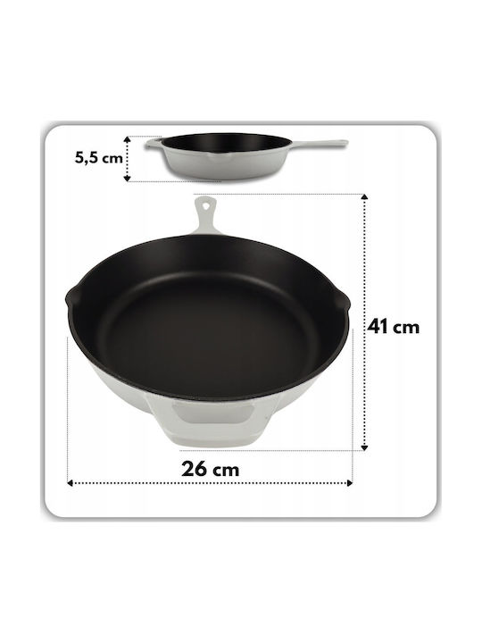 Atusa Cast Iron Pan with Enamel Coating 26cm