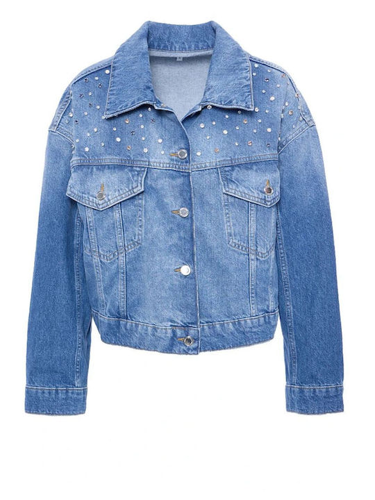 Γυναικείο Τζιν Μπουφάν Μπλε Denim