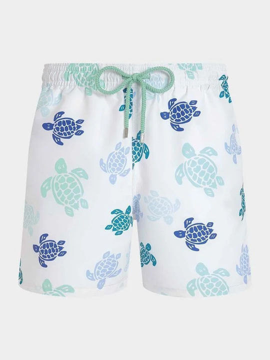 Men's Swimwear Shorts White With Patterns