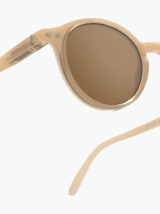 Izipizi #d Στρογγυλά Παιδικά Γυαλιά Ηλίου με Polarized Φακό Καφέ για 3-5 Ετών