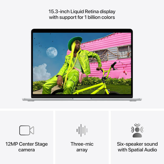 Apple MacBook Air 15.3" IPS Retina Display (M5-10-Core/16GB/512GB SSD/10-Core GPU) Silver (UK Keyboard)