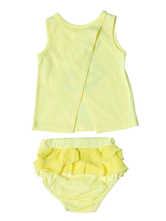 Kids Clothing Set with Shorts Summer 2 Pieces Yellow Swan Princess