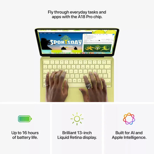 Apple MacBook Neo 13" IPS Retina Display (A18 Pro-6‑Core/8GB/512GB SSD/5‑Core GPU) Silver (International English Keyboard)
