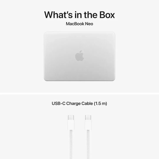 Apple MacBook Neo 13" IPS Retina Display (A18 Pro-6‑Core/8GB/256GB SSD/5‑Core GPU) Silver (International English Keyboard)