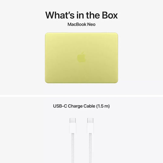 Apple MacBook Neo 13" IPS Retina Display (A18 Pro-6‑Core/8GB/512GB SSD/5‑Core GPU) Citrus (International English Keyboard)