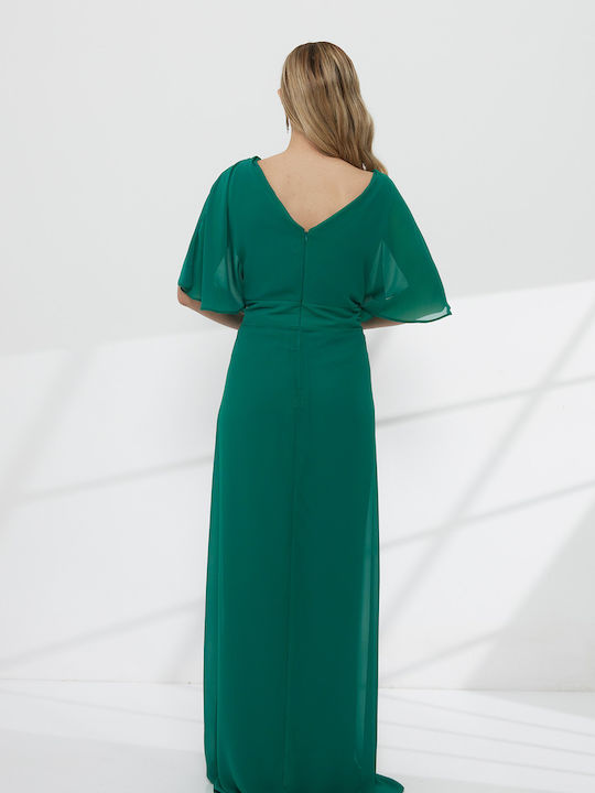 Airy Summer Maxi Dress for Wedding / Baptism Green