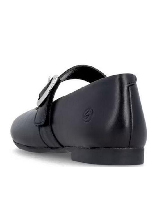 Damen Ballerinas Aus Leder In Schwarz