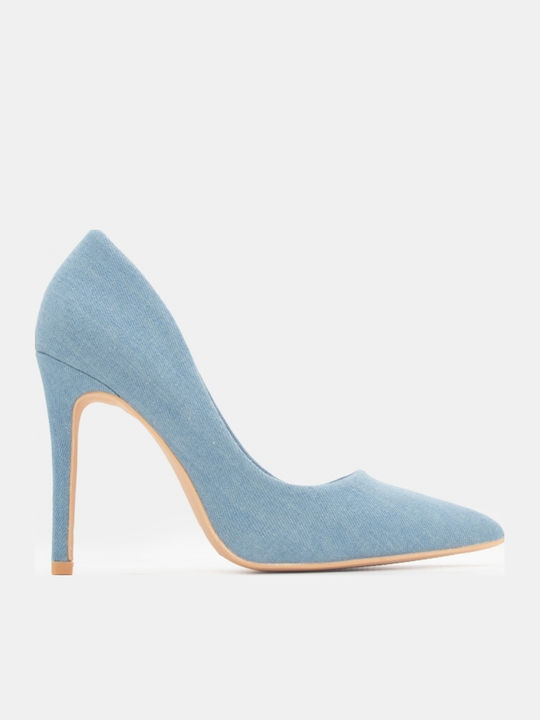 Pointed Toe Heels with High Blue Heel