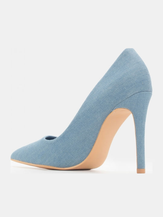Pointed Toe Heels with High Blue Heel