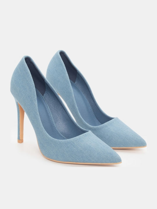 Pointed Toe Heels with High Blue Heel