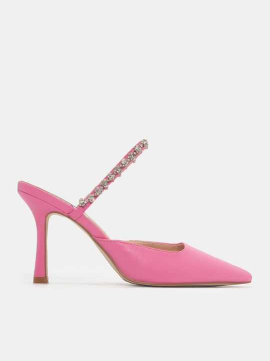 Pointed Toe Heels with High Heel Fuchsia