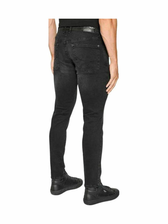 'hatch' Herren Jeanshose Elastisch mit Skinny Passform Schwarz