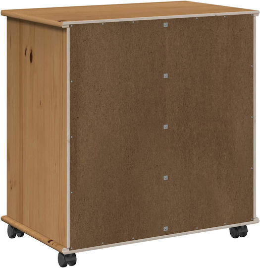 Sideboard Cabinet Made of Solid Wood with Drawers Brown 63.5x39x65.5cm