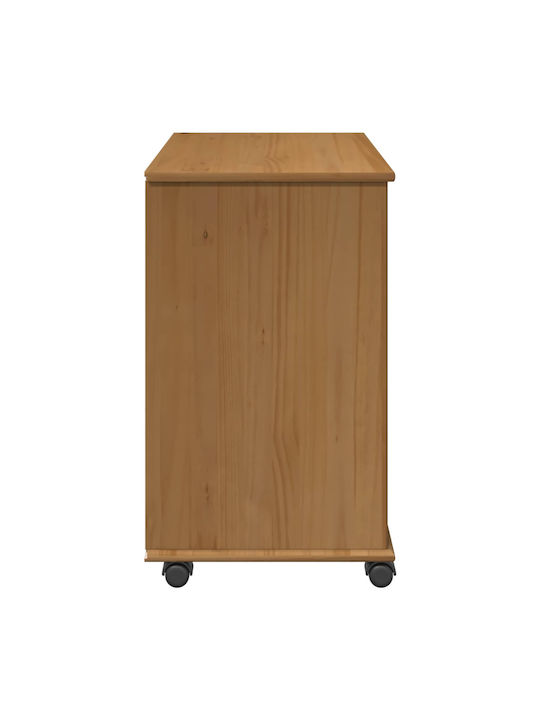 Bufet Dulap din Lemn Masiv cu Sertare Maro 63.5x39x65.5cm