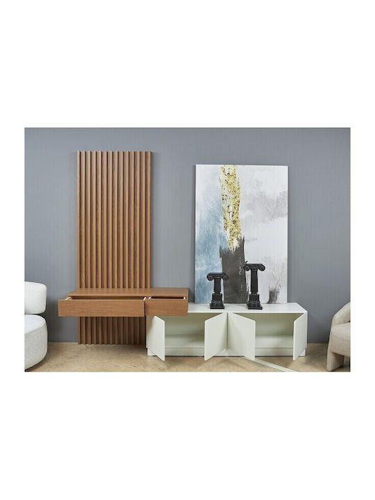 Dhome Flurmöbel & Aufbewahrung Light Walnut Länge 130 Breite 30 Höhe 50cm