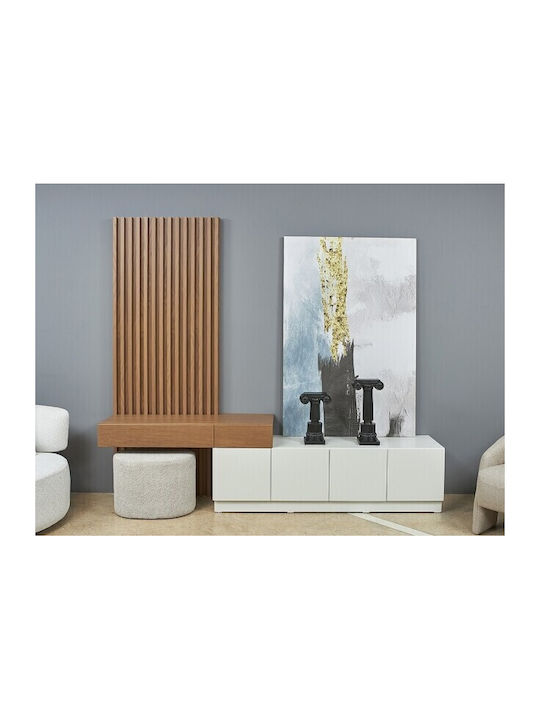 Dhome Flurmöbel & Aufbewahrung Light Walnut Länge 130 Breite 30 Höhe 50cm