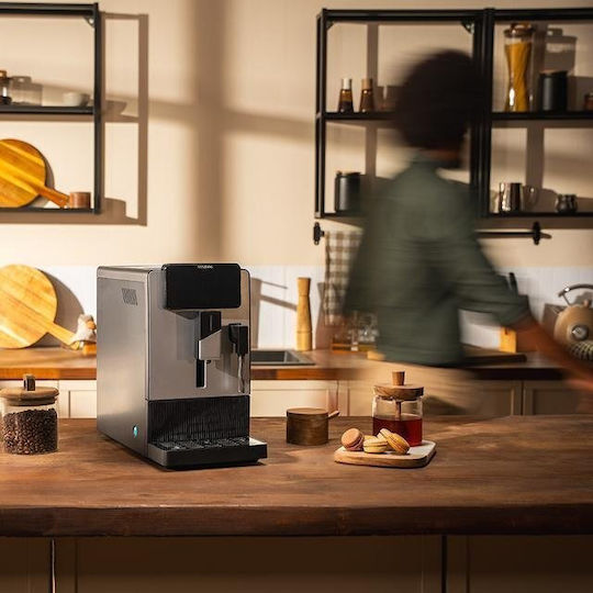 Cecotec Automatic Espresso Machine 1500W 19bar Pressure for Cappuccino with Grinder Silver