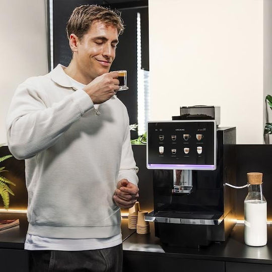 Cecotec Cremmaet Automatic Espresso Machine 2900W 15bar Pressure for Cappuccino with Grinder Black