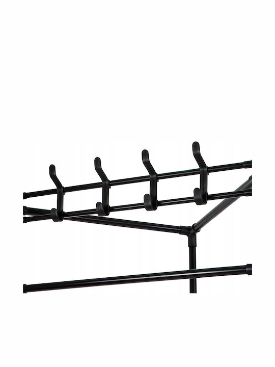 Verk Group Floor Garment Rack Metal Black 174x42cm