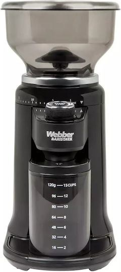 Webber Electric Coffee Grinder 180W with Grain Capacity 300g and 25 Grind Levels