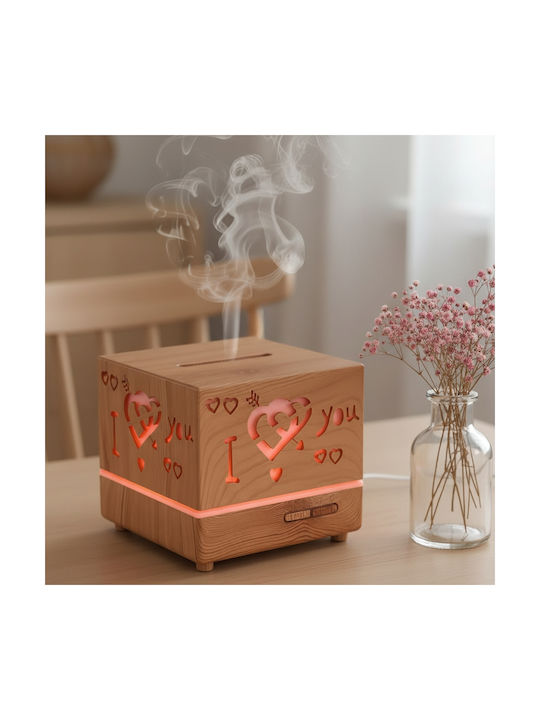 Avizar Ultraschall Aromatherapie-Diffusor 500 ml 360° Drehung Holzoptik Braune