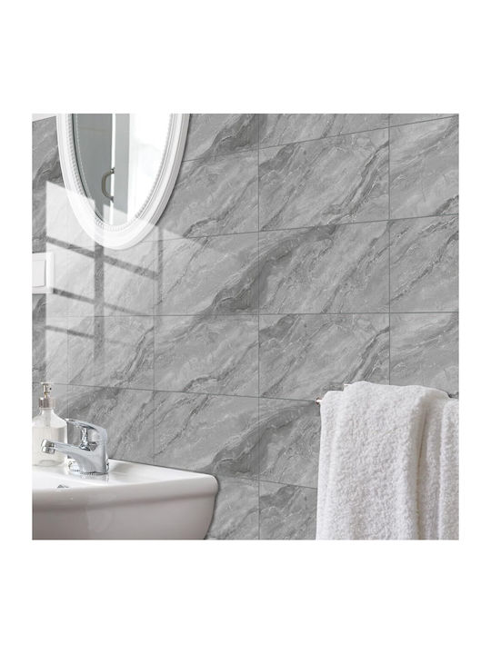 Set 16 Self-adhesive Tiles Marble Pattern Tile Imitation Sticker Waterproof 30x15 Cm Gray Set 16 Self-adhesive Tiles Marble Pattern Tile Imitation Sticker Waterproof 30x15 Cm Gray