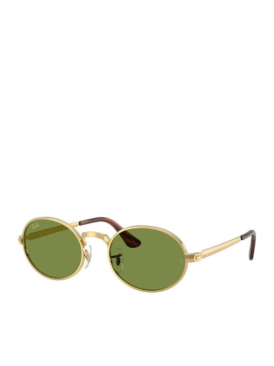 Ray Ban Унисекс Слънчеви Очила с Златен Метален Рамка и Златни Стъкла RB3931 001/4E