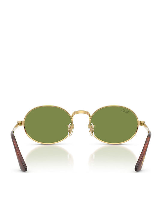 Ray Ban Унисекс Слънчеви Очила с Златен Метален Рамка и Златни Стъкла RB3931 001/4E