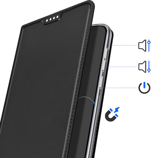 Dux Ducis Flip Case Honor Magic 8 Lite Card Holder Skin Pro Series Black