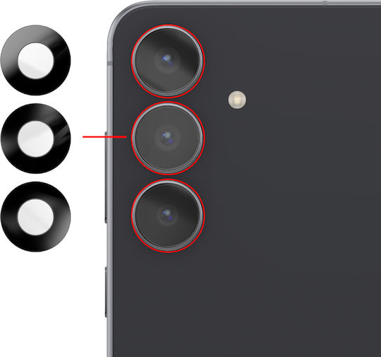 Clappio Complete Replacement Lenses Galaxy S25 Fe Rear Camera Transparent