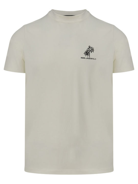 Herrenblusen Crewneck T-Shirt Ecru