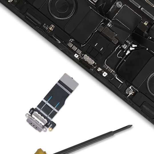 Clappio Charging Port Ipad Pro 13 2024 Usb-c Connector Repair Part Grey