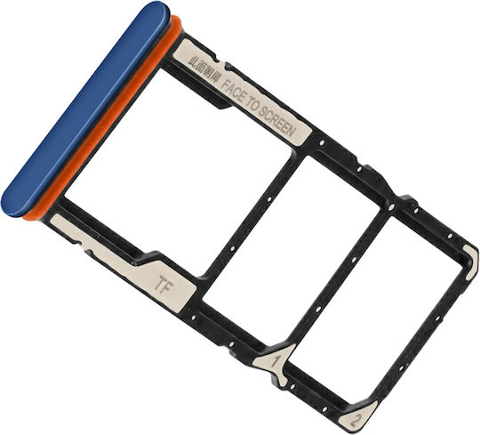 Clappio Sim-Kartenhalter Redmi 15C 4G Dual Nano Sim Slot + Micro SD-Karten Blau