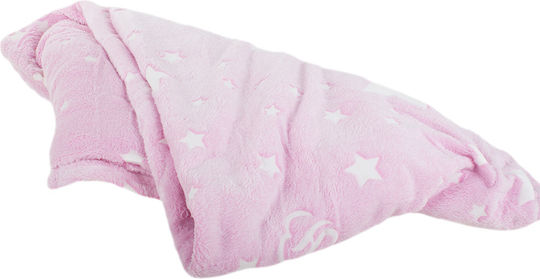 Furry Blanket with Sleeves 190x170cm Pink
